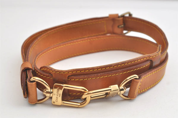 Authentic Louis Vuitton Leather Shoulder Strap Beige 40.7-47.6" LV 4955K