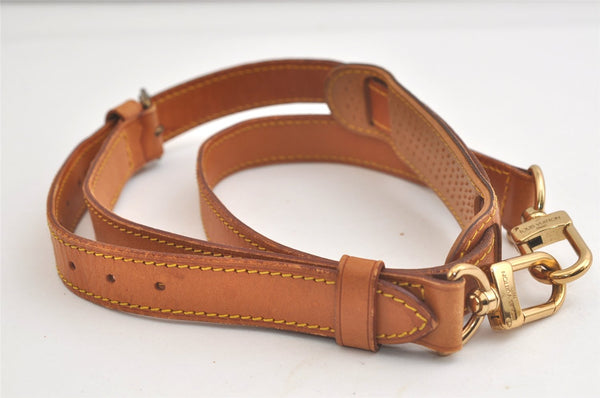 Authentic Louis Vuitton Leather Shoulder Strap Beige 40.7-47.6" LV 4955K