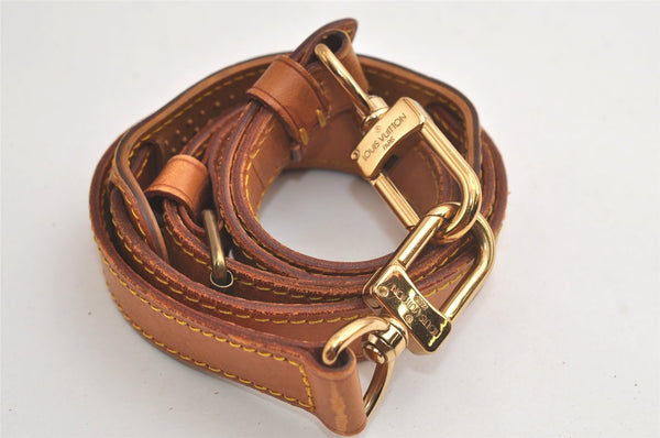 Authentic Louis Vuitton Leather Shoulder Strap Beige 40.7-47.6" LV 4955K