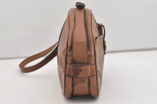 Authentic GUCCI Web Sherry Line Shoulder Crossbody Bag Purse Leather Brown 4957J
