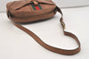 Authentic GUCCI Web Sherry Line Shoulder Crossbody Bag Purse Leather Brown 4957J
