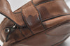 Authentic GUCCI Web Sherry Line Shoulder Crossbody Bag Purse Leather Brown 4957J