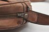 Authentic GUCCI Web Sherry Line Shoulder Crossbody Bag Purse Leather Brown 4957J