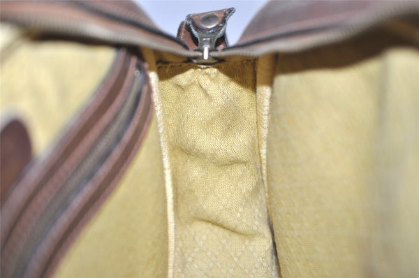 Authentic GUCCI Web Sherry Line Shoulder Crossbody Bag Purse Leather Brown 4957J