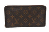 Authentic Louis Vuitton Monogram Porte Monnaie Zip Long Wallet M61727 LV 4957K