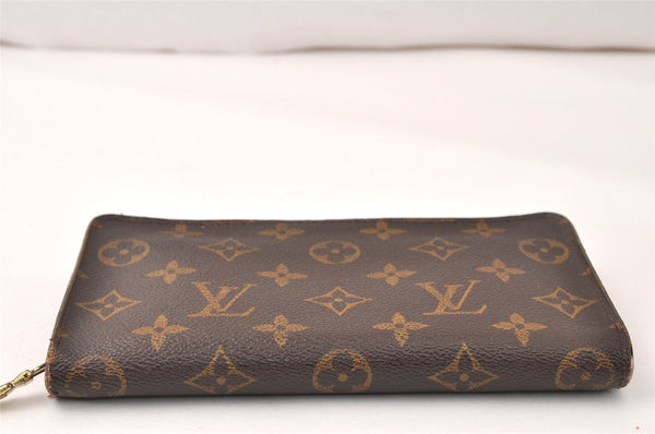 Authentic Louis Vuitton Monogram Porte Monnaie Zip Long Wallet M61727 LV 4957K