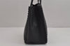 Authentic YVES SAINT LAURENT Vintage Tote Hand Bag Leather Black 4960J