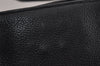 Authentic YVES SAINT LAURENT Vintage Tote Hand Bag Leather Black 4960J