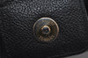 Authentic YVES SAINT LAURENT Vintage Tote Hand Bag Leather Black 4960J