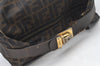 Authentic FENDI Vintage Zucca Hand Bag Purse Canvas Leather Brown 4961J