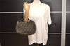 Authentic FENDI Vintage Zucca Hand Bag Purse Canvas Leather Brown 4961J