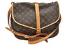 Authentic Louis Vuitton Monogram Saumur 35 Shoulder Cross Bag M42254 LV 4963K