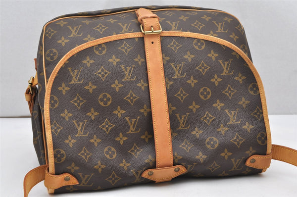Authentic Louis Vuitton Monogram Saumur 35 Shoulder Cross Bag M42254 LV 4963K