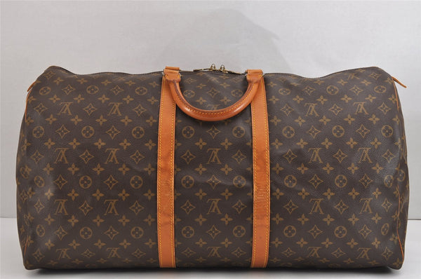 Authentic Louis Vuitton Monogram Keepall 60 Travel Boston Bag M41422 LV 4964J