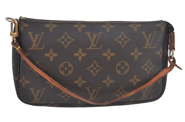 Authentic Louis Vuitton Monogram Pochette Accessoires Pouch M51980 Junk 4965K