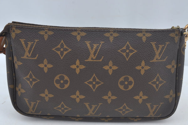 Authentic Louis Vuitton Monogram Pochette Accessoires Pouch M51980 Junk 4965K