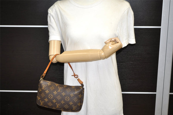 Authentic Louis Vuitton Monogram Pochette Accessoires Pouch M51980 Junk 4965K