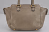 Authentic GUCCI Double G Vintage Hand Bag Purse Leather 282481 Beige 4966J
