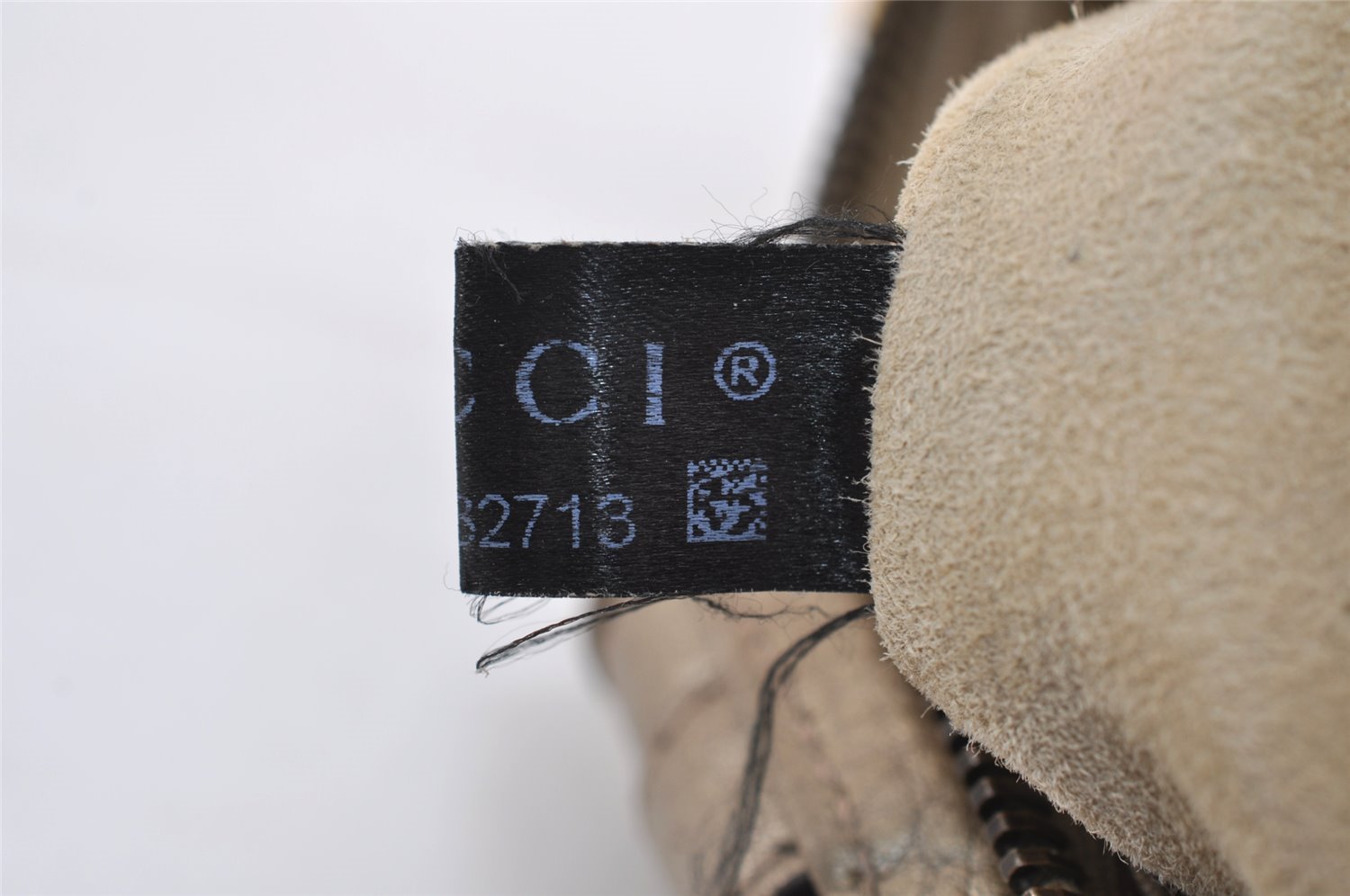 Authentic GUCCI Double G Vintage Hand Bag Purse Leather 282481 Beige 4966J