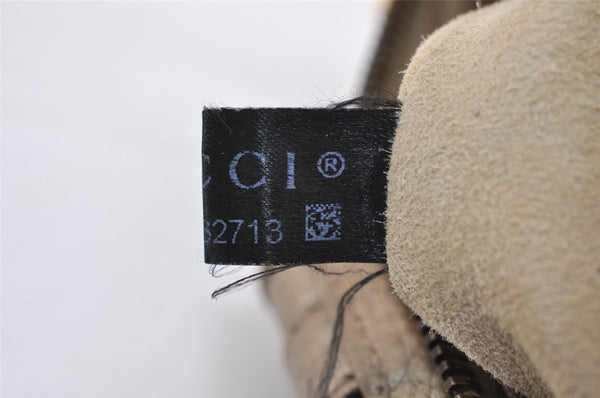 Authentic GUCCI Double G Vintage Hand Bag Purse Leather 282481 Beige 4966J