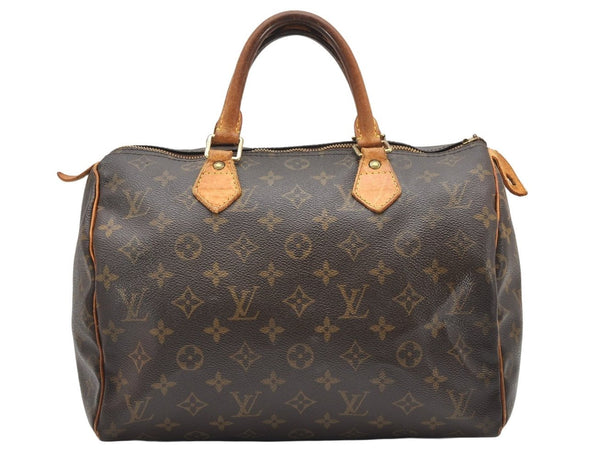 Authentic Louis Vuitton Monogram Speedy 30 Hand Boston Bag M41526 LV Junk 4966K