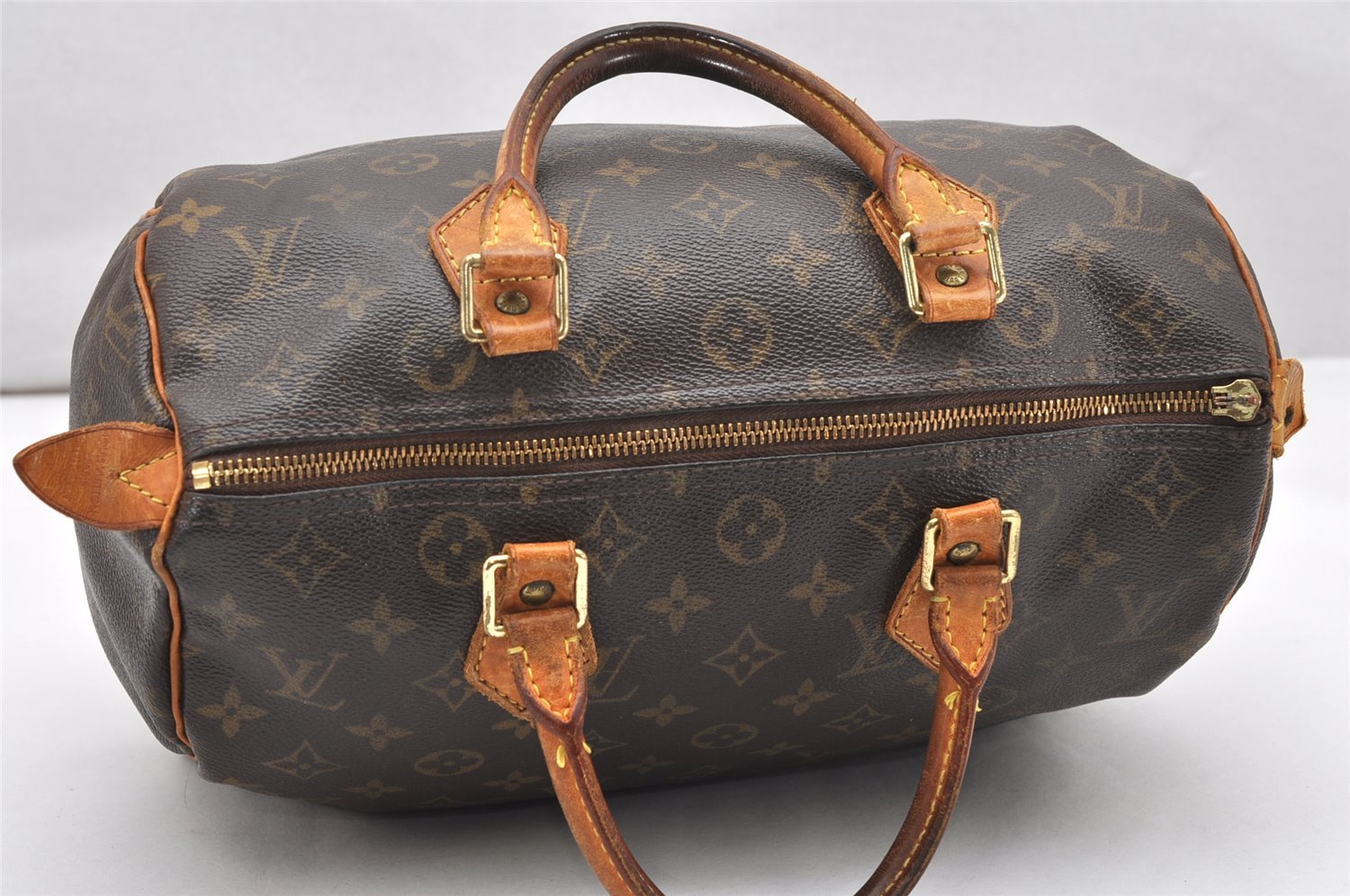 Authentic Louis Vuitton Monogram Speedy 30 Hand Boston Bag M41526 LV Junk 4966K