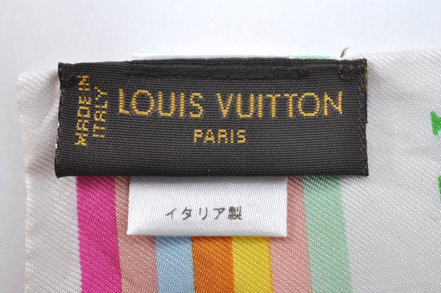 Authentic Louis Vuitton Monogram Multicolor Bandeau Scarf White M71991 LV 4967H