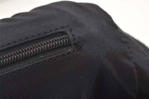 Authentic GIVENCHY Vintage Tassel Canvas Leather Hand Bag Purse Black 4967J