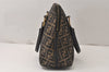 Authentic FENDI Zucca 2Way Shoulder Hand Bag Purse Canvas Leather Brown 4967K