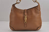 Authentic GUCCI Jackie Vintage Shoulder Hand Bag Leather 120888 Brown 4968J