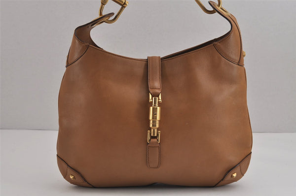 Authentic GUCCI Jackie Vintage Shoulder Hand Bag Leather 120888 Brown 4968J