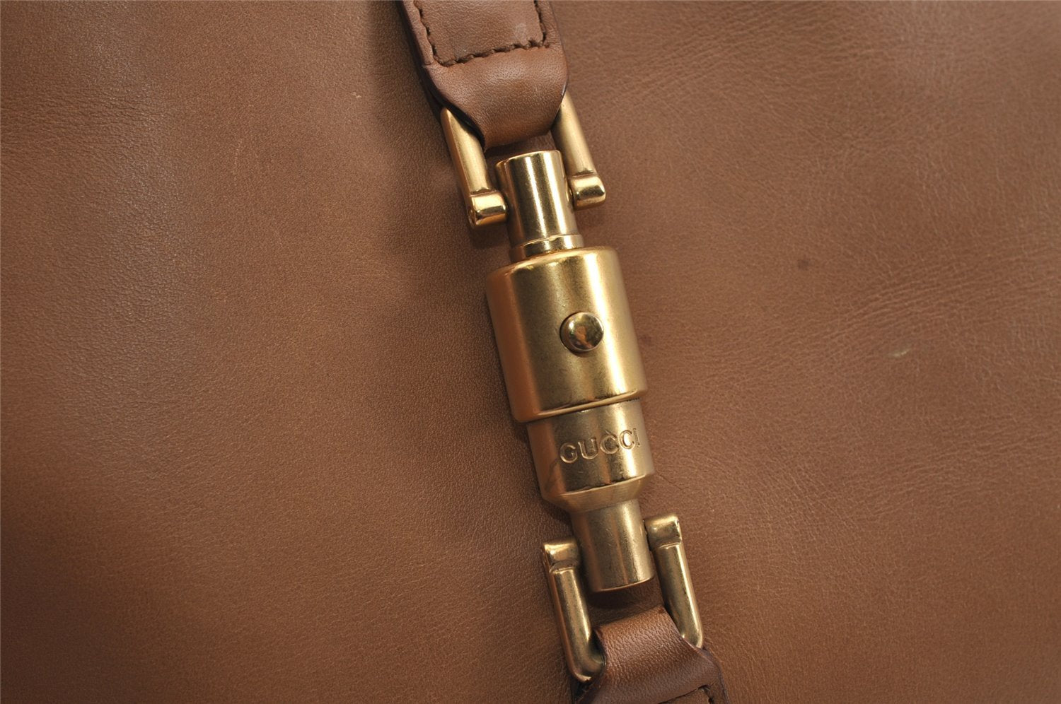 Authentic GUCCI Jackie Vintage Shoulder Hand Bag Leather 120888 Brown 4968J