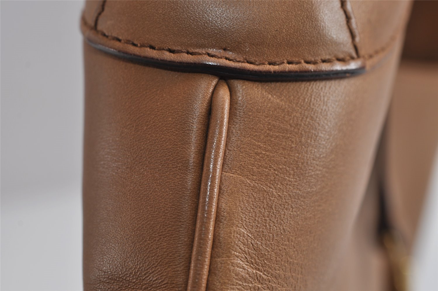 Authentic GUCCI Jackie Vintage Shoulder Hand Bag Leather 120888 Brown 4968J