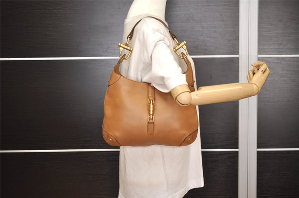 Authentic GUCCI Jackie Vintage Shoulder Hand Bag Leather 120888 Brown 4968J