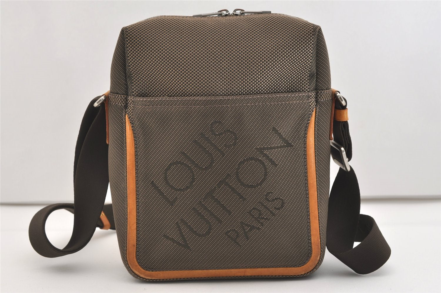 Authentic Louis Vuitton Damier Geant Citadin MM Shoulder Bag M93040 Brown 4969J