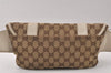 Authentic GUCCI Vintage Waist Body Bag Purse Canvas Leather 145851 Brown 4969K