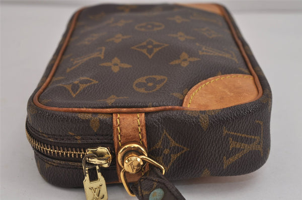 Authentic Louis Vuitton Monogram Marly Dragonne PM M51827 Clutch Hand Bag 4970J