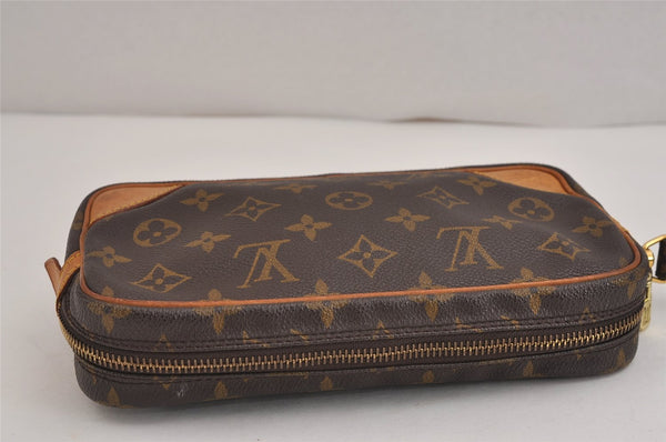 Authentic Louis Vuitton Monogram Marly Dragonne PM M51827 Clutch Hand Bag 4970J