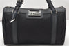 Authentic Christian Dior Trotter Street Chic Hand Bag Canvas Leather Black 4970K