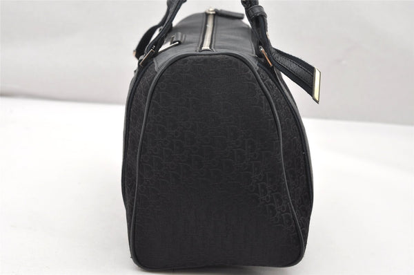 Authentic Christian Dior Trotter Street Chic Hand Bag Canvas Leather Black 4970K