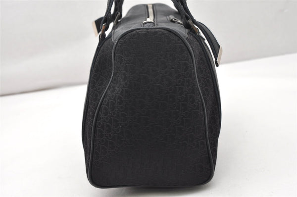 Authentic Christian Dior Trotter Street Chic Hand Bag Canvas Leather Black 4970K