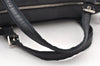Authentic Christian Dior Trotter Street Chic Hand Bag Canvas Leather Black 4970K