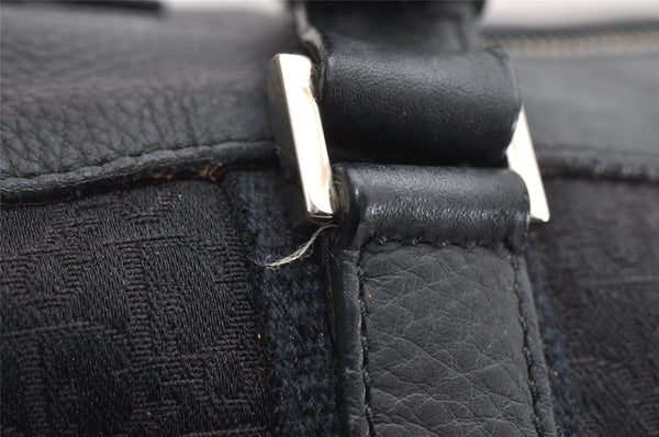 Authentic Christian Dior Trotter Street Chic Hand Bag Canvas Leather Black 4970K
