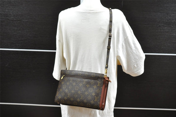 Authentic Louis Vuitton Monogram Enghien Shoulder Cross Bag M51205 LV Junk 4971I