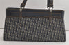 Authentic Christian Dior Trotter Vintage Hand Bag Denim Leather Blue 4971K