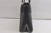 Authentic Christian Dior Trotter Vintage Hand Bag Denim Leather Blue 4971K