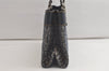 Authentic Christian Dior Trotter Vintage Hand Bag Denim Leather Blue 4971K