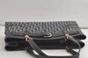 Authentic Christian Dior Trotter Vintage Hand Bag Denim Leather Blue 4971K