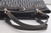 Authentic Christian Dior Trotter Vintage Hand Bag Denim Leather Blue 4971K