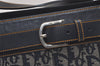 Authentic Christian Dior Trotter Vintage Hand Bag Denim Leather Blue 4971K